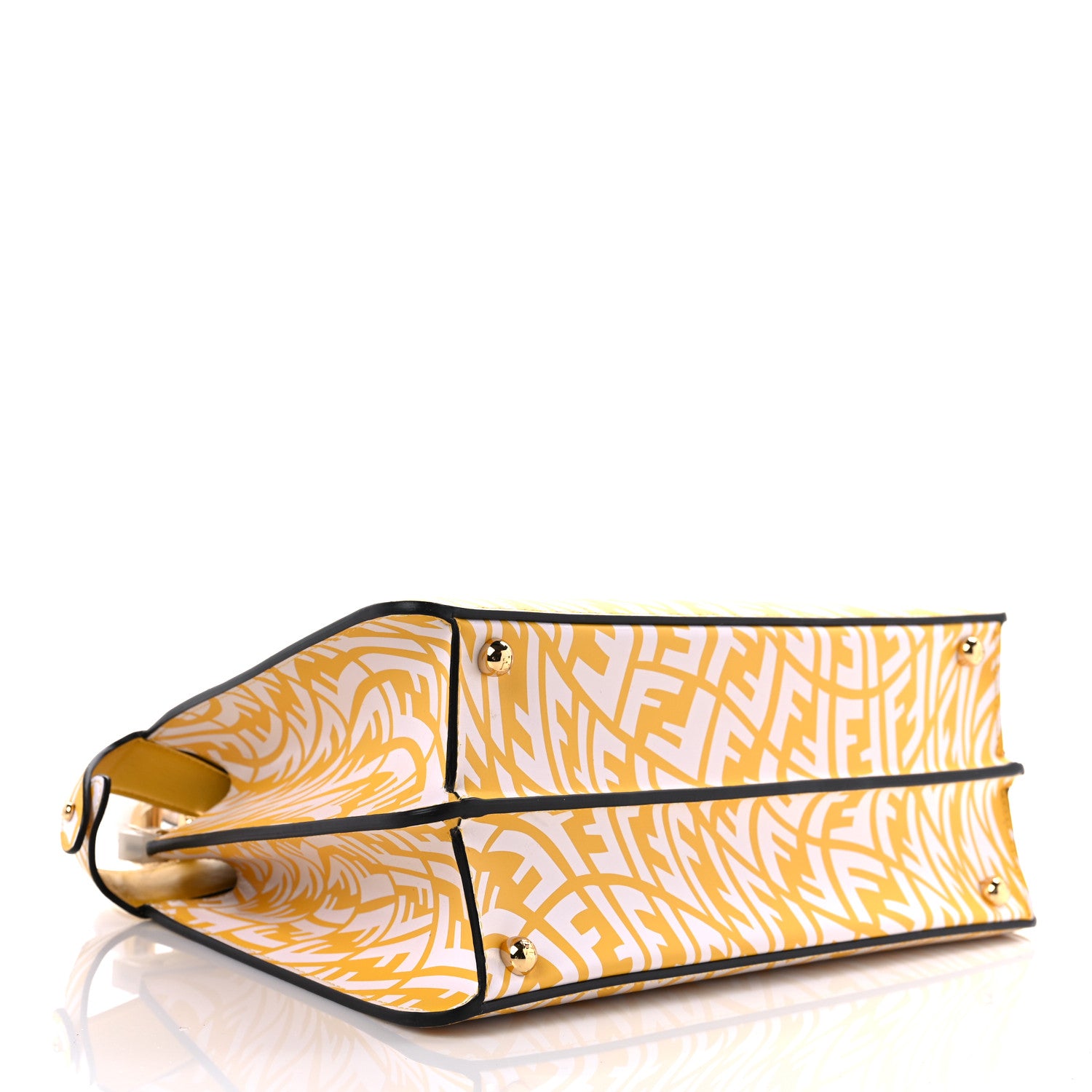 Fendi X SARAH COLEMAN Vitello Liberty Shiny Nappa Plexiglass FF Vertigo Medium Peekaboo I SEE U Satchel Mimosa White 4 of 9