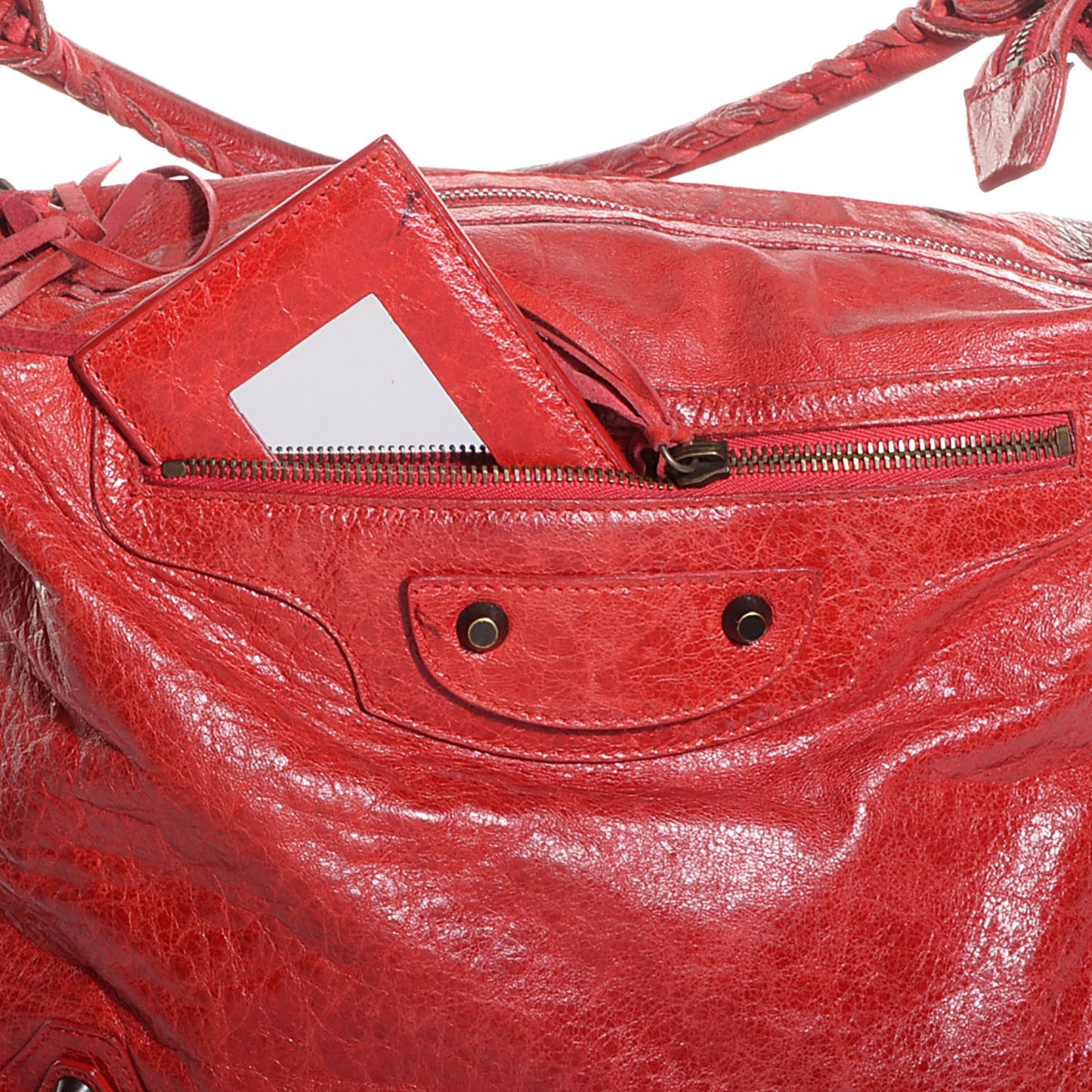 Chevre Classic Hardware Day Hobo Rouge Vermillon