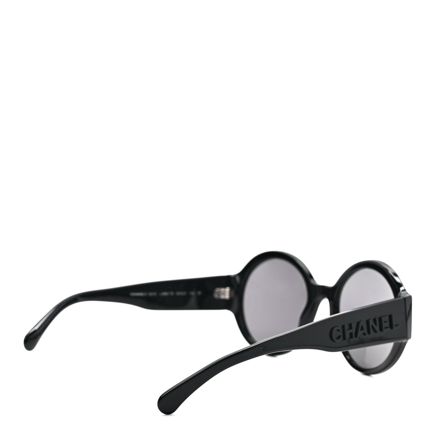 Acetate Polarized Round Sunglasses 5410 Black