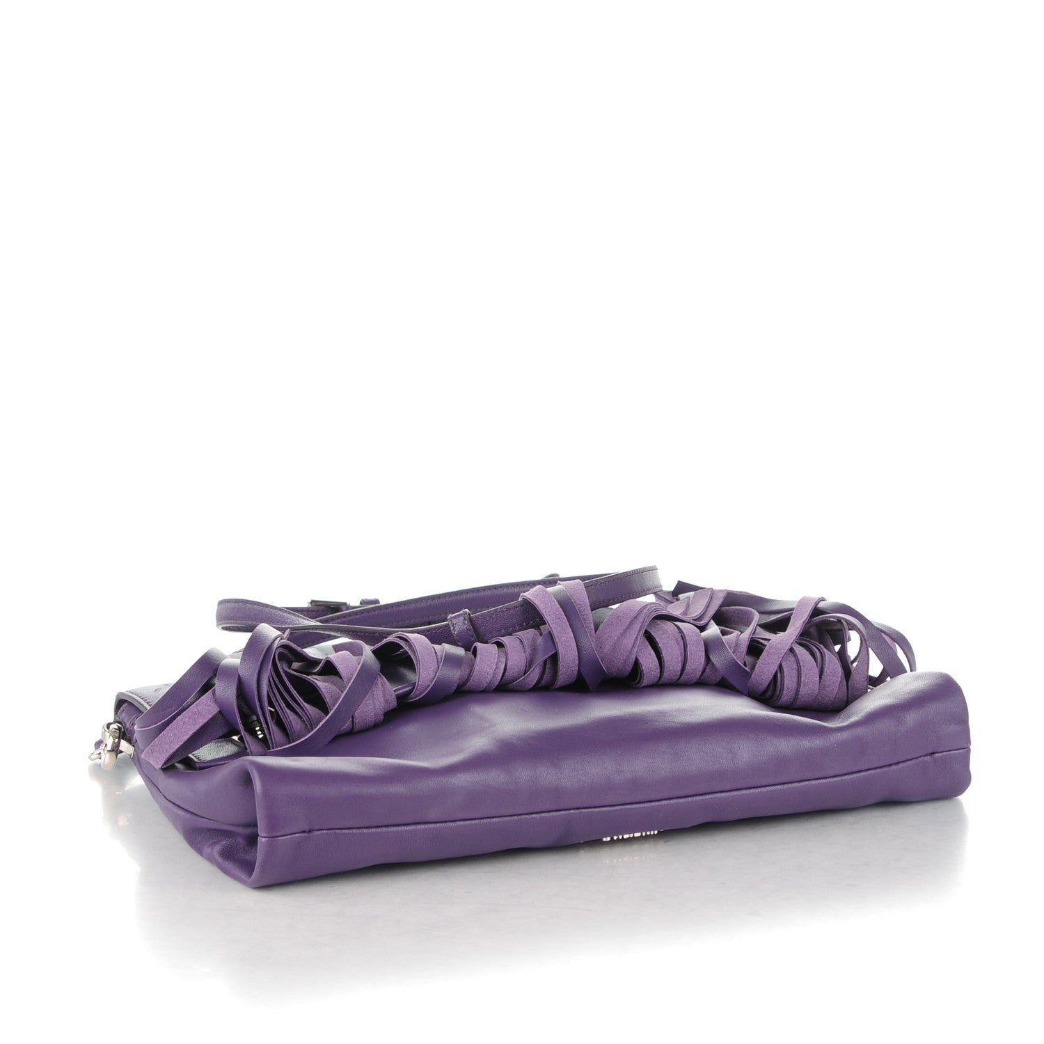Prada Nappa Fringe Shoulder Bag Viola 4 of 8