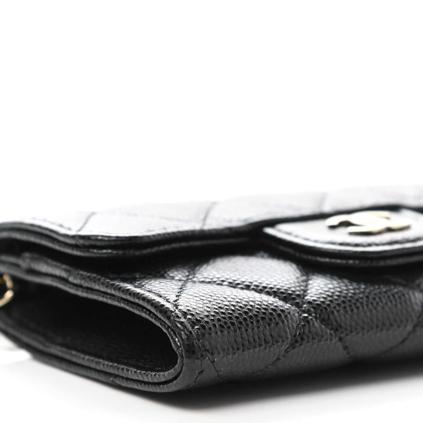 Caviar Quilted Flap Classic Belt Bag Black