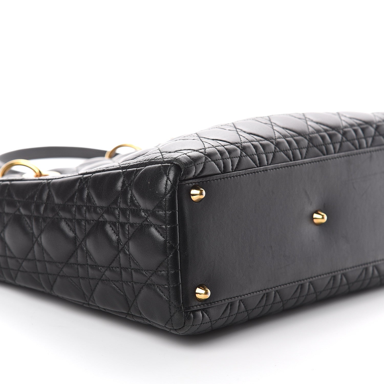 Christian Dior Lambskin Cannage Large Lady Dior Black 8 of 9