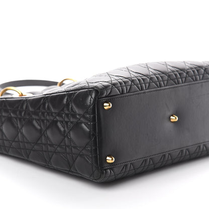 Christian Dior Lambskin Cannage Large Lady Dior Black 8 of 9