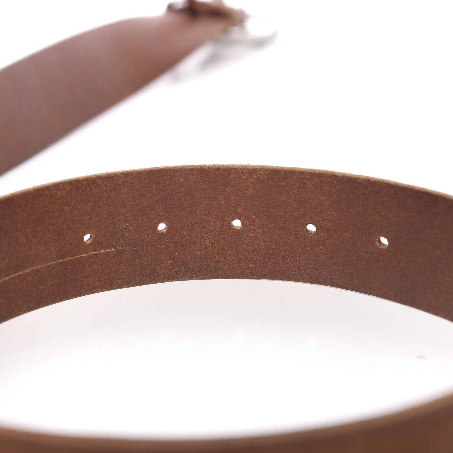 Gucci Cuoio Toscano Nickel Double Double G 40mm Belt 90 36 Cuir 5 of 6