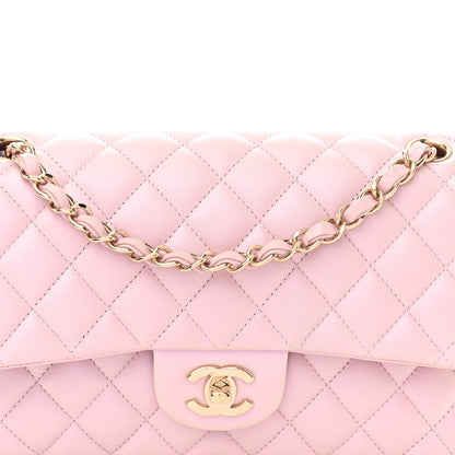 Chanel Iridescent Calfskin Quilted Medium Double Flap Light Pink 8 of 11