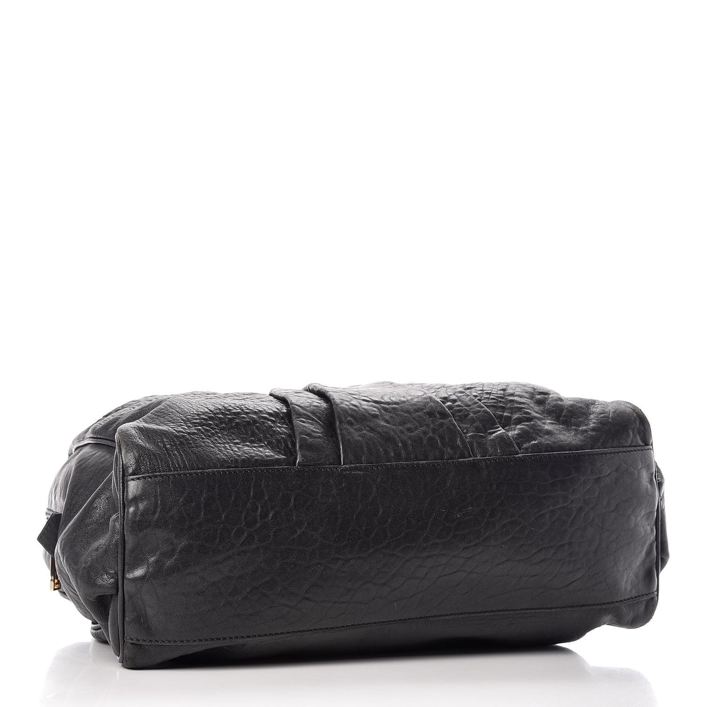 Crinkled Lambskin Mia Degrade Shopper Black
