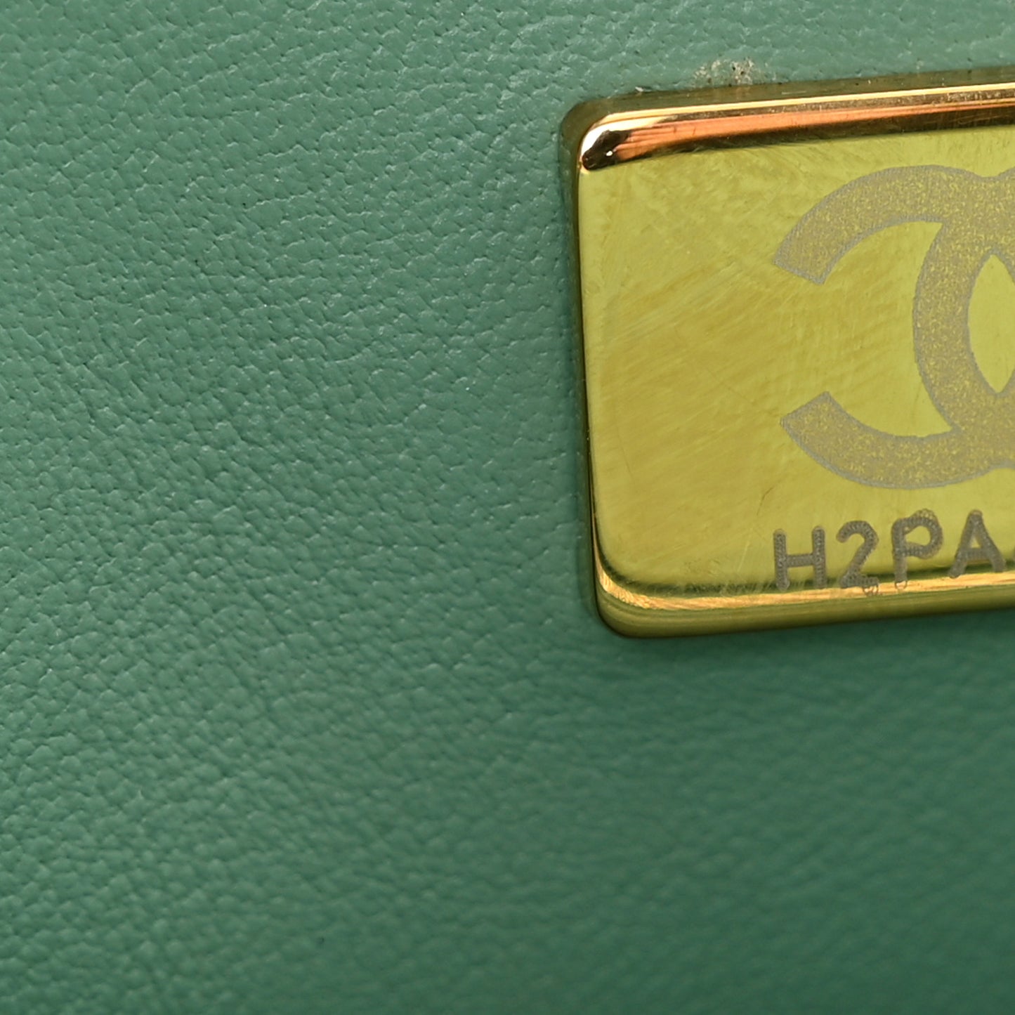 Lambskin Quilted Mini Pearl Crush Flap Dark Green