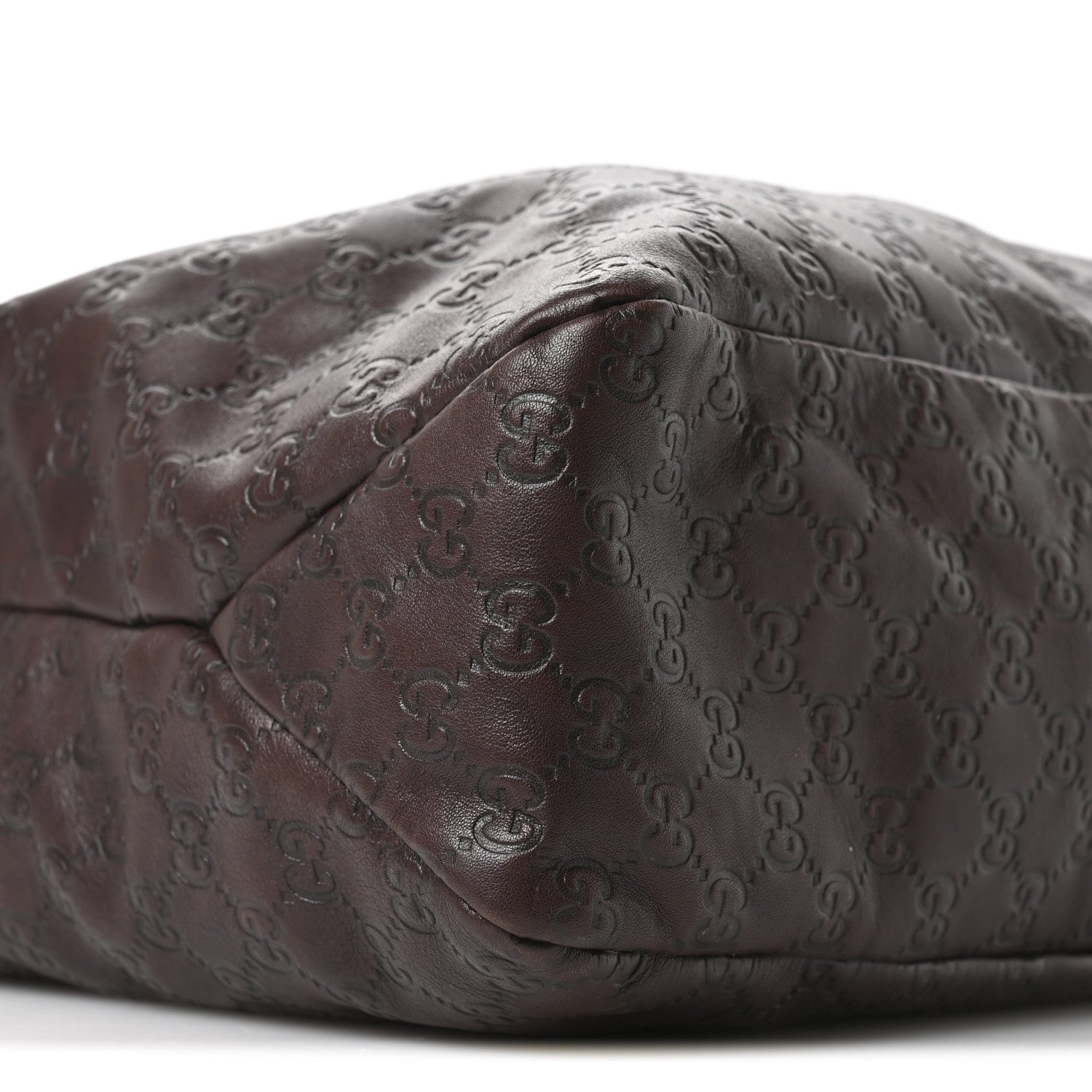 Gucci Guccissima Large Horsebit Chain Hobo Chocolate 9 of 10