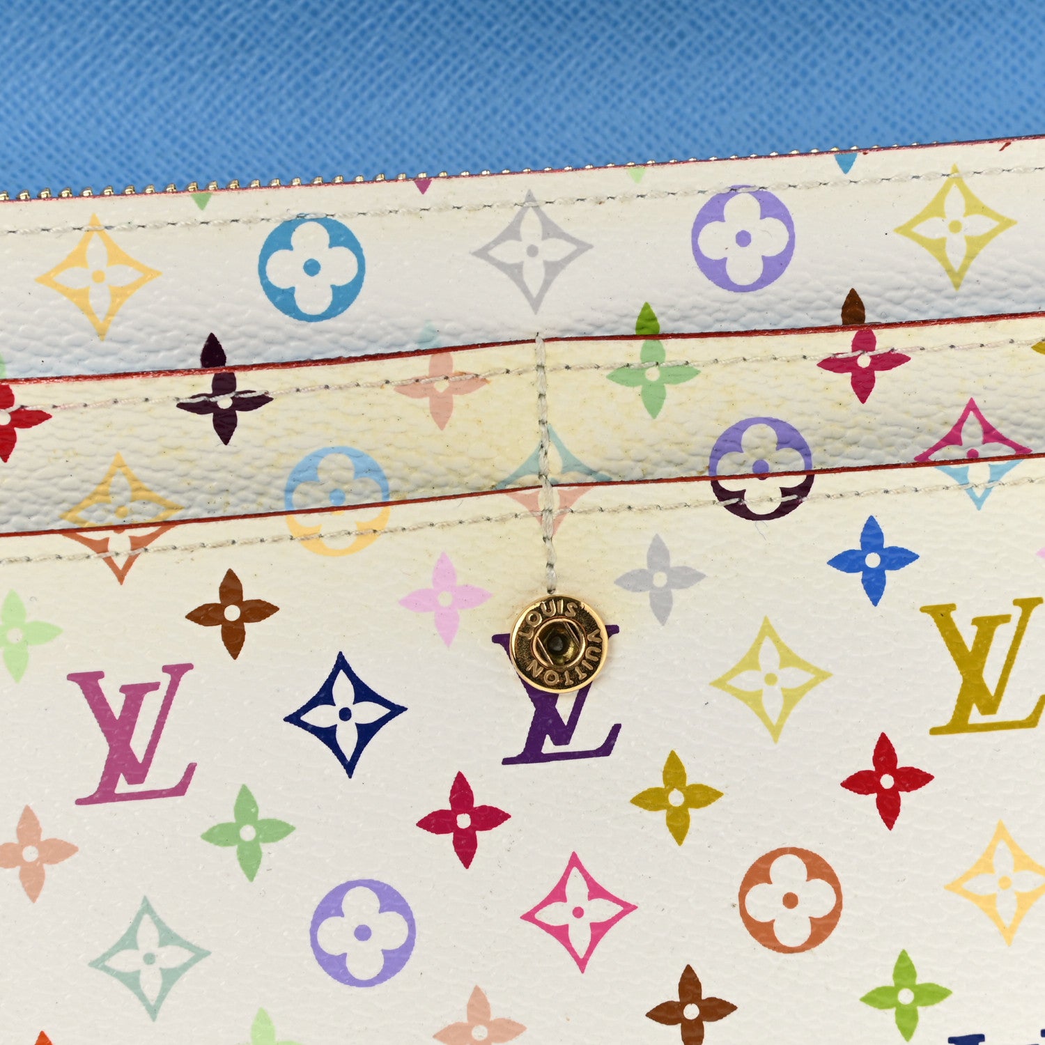 Louis Vuitton Monogram Multicolor Sarah Wallet White Anie 11 of 13