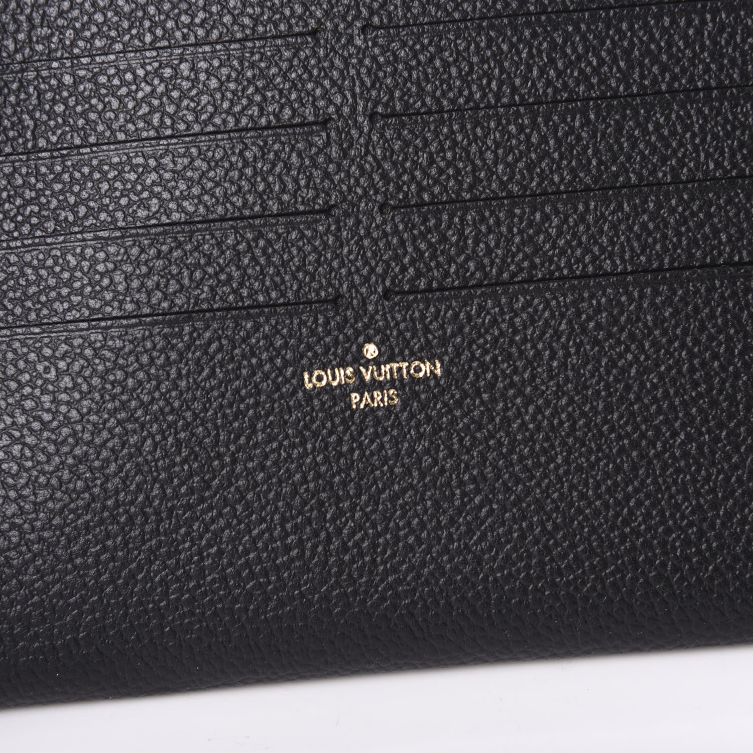 Louis Vuitton Calfskin Felicie Chain Wallet Card Holder Insert Black 6 of 6