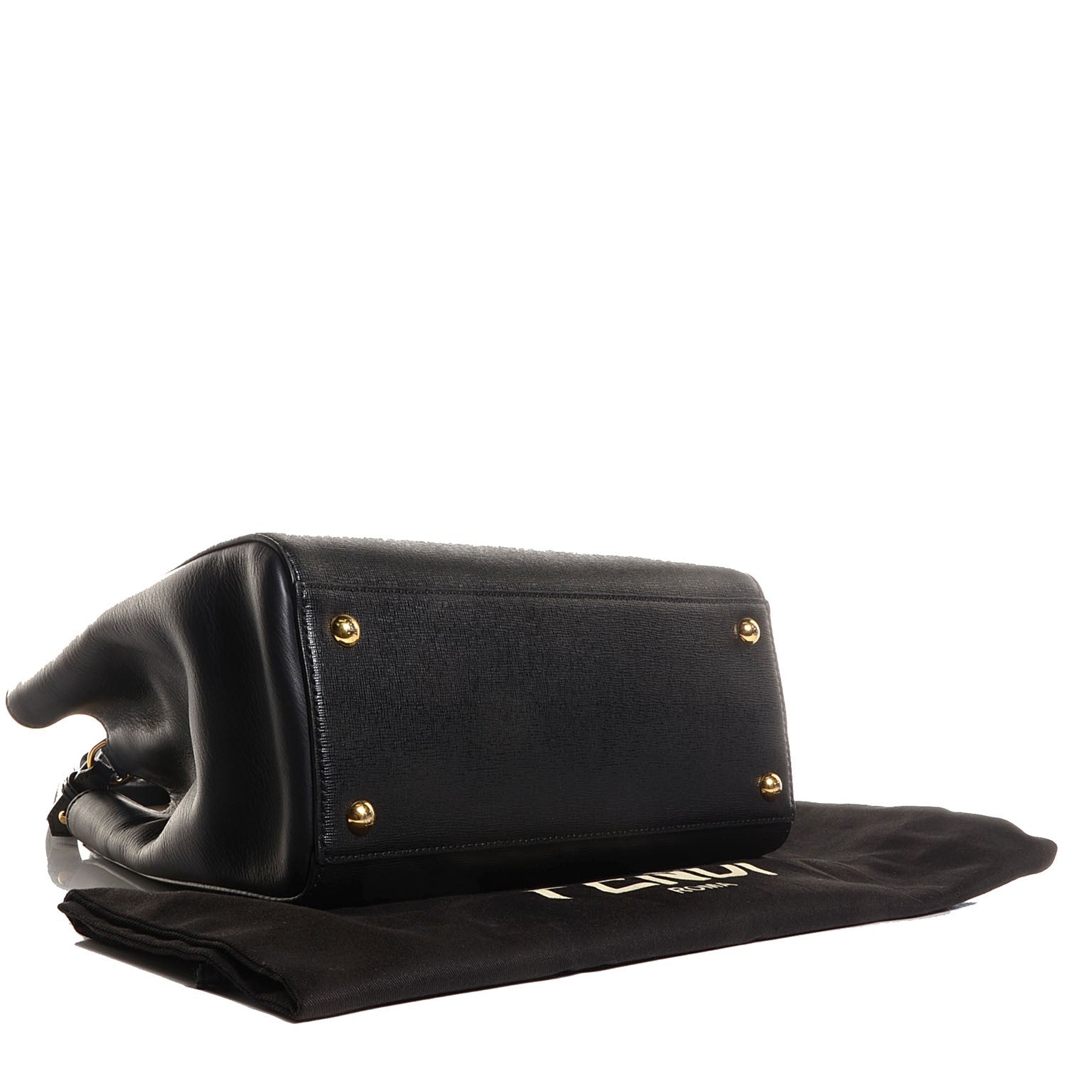Fendi Vitello Elite Petite 2Jours Tote Black 4 of 10
