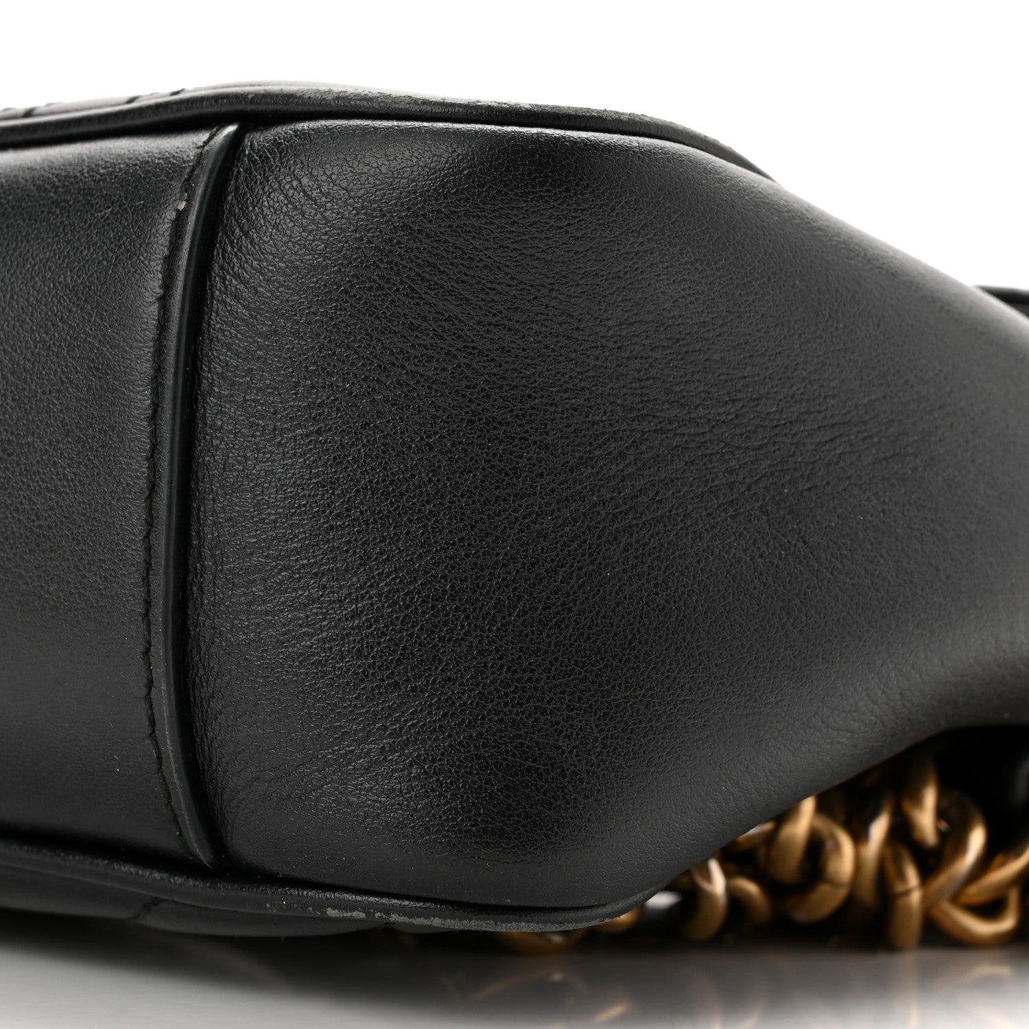 Gucci Calfskin Matelasse Small GG Marmont Shoulder Bag Black 10 of 10