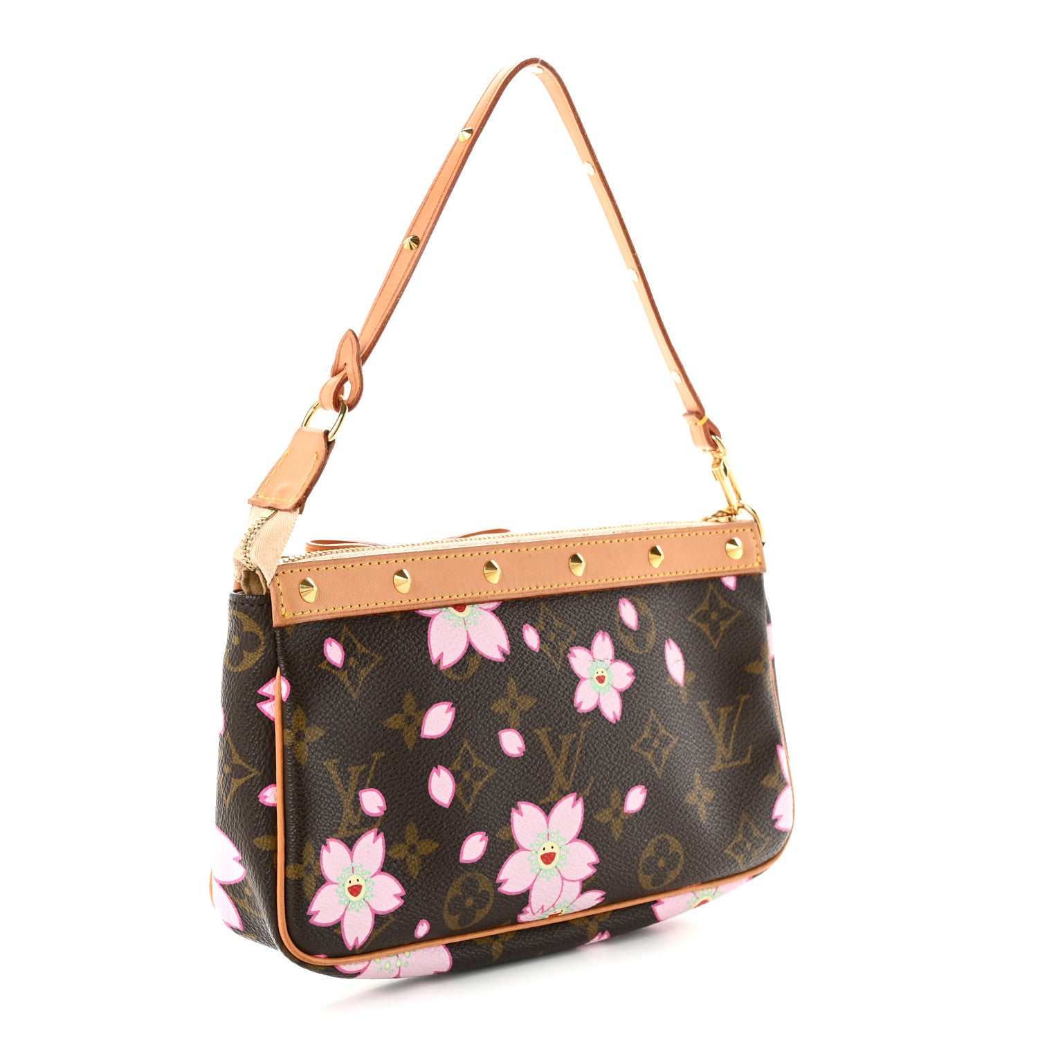 Louis Vuitton Monogram Cherry Blossom Pochette Accessories Brown 3 of 9