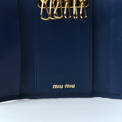 Miu Miu Nappa Matelasse 6 Key Holder Bluette 6 of 7