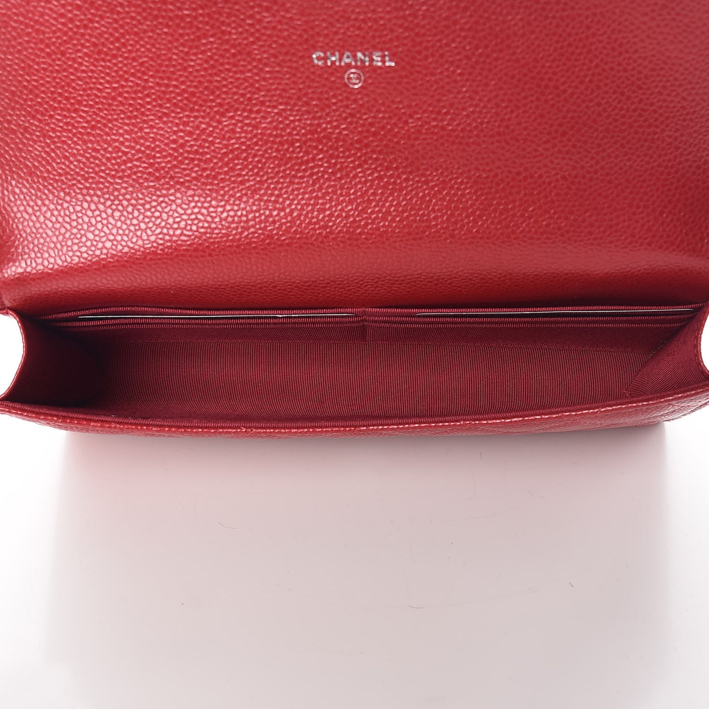 Caviar Quilted Travel Wallet Red