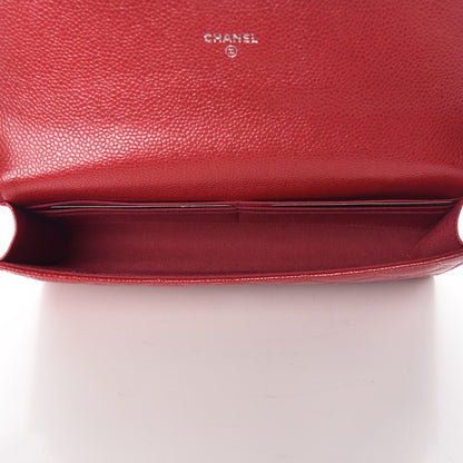 Chanel Caviar Quilted Travel Wallet Red 6 of 11
