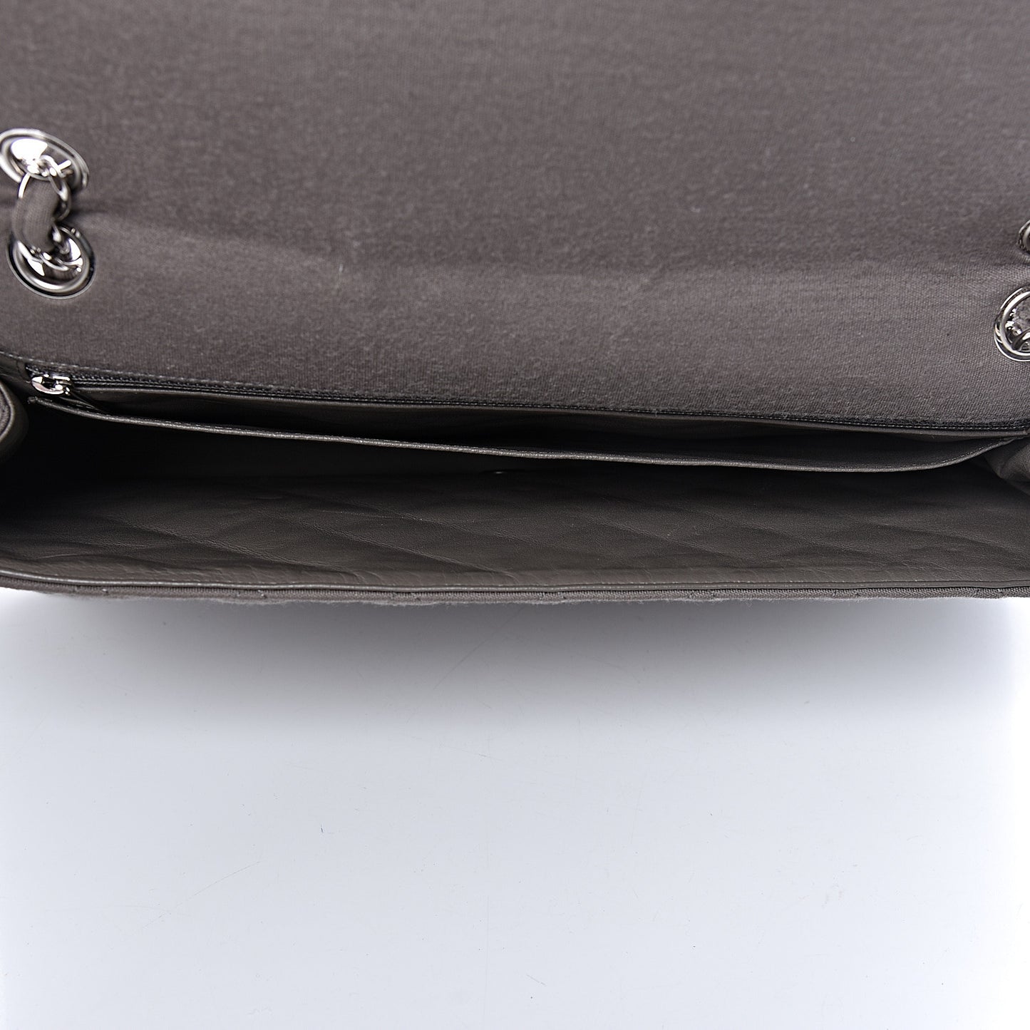 Jersey Quilted Maxi Single Flap Grey