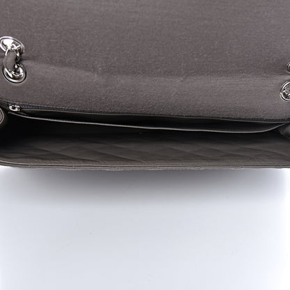 Chanel Jersey Quilted Maxi Single Flap Grey 5 of 10