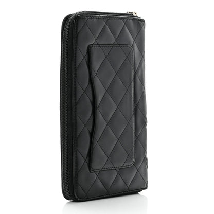 Chanel Calfskin Cambon Zip Around Organizer Wallet Black 3 of 9