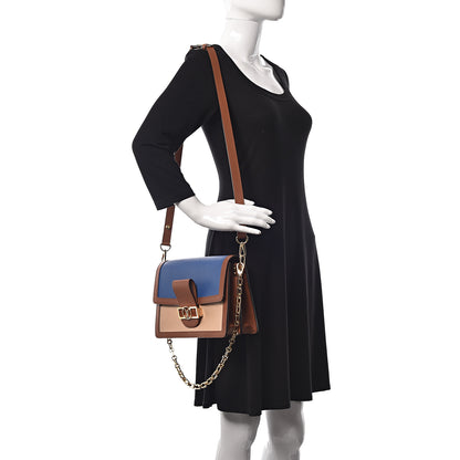 Louis Vuitton Taurillon Dauphine MM Blue Beige 2 of 10