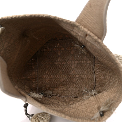 Christian Dior Canvas Embroidered D-Bubble Bucket Bag Beige 5 of 9