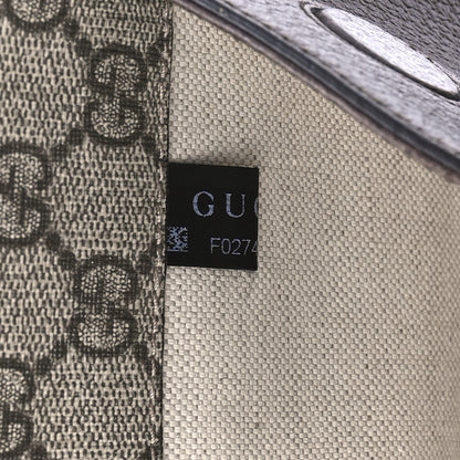Gucci GG Supreme Monogram Web Neo Vintage Double Flap Messenger Bag Beige New Acero 8 of 11