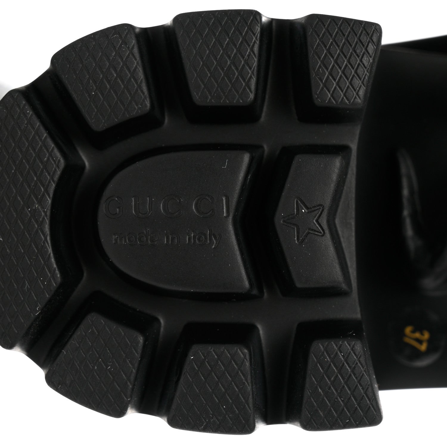 Gucci Rubber Womens Horsebit Ankle Boots 37 Black 7 of 8