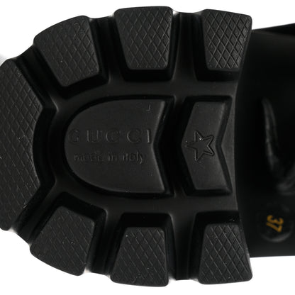 Gucci Rubber Womens Horsebit Ankle Boots 37 Black 7 of 8