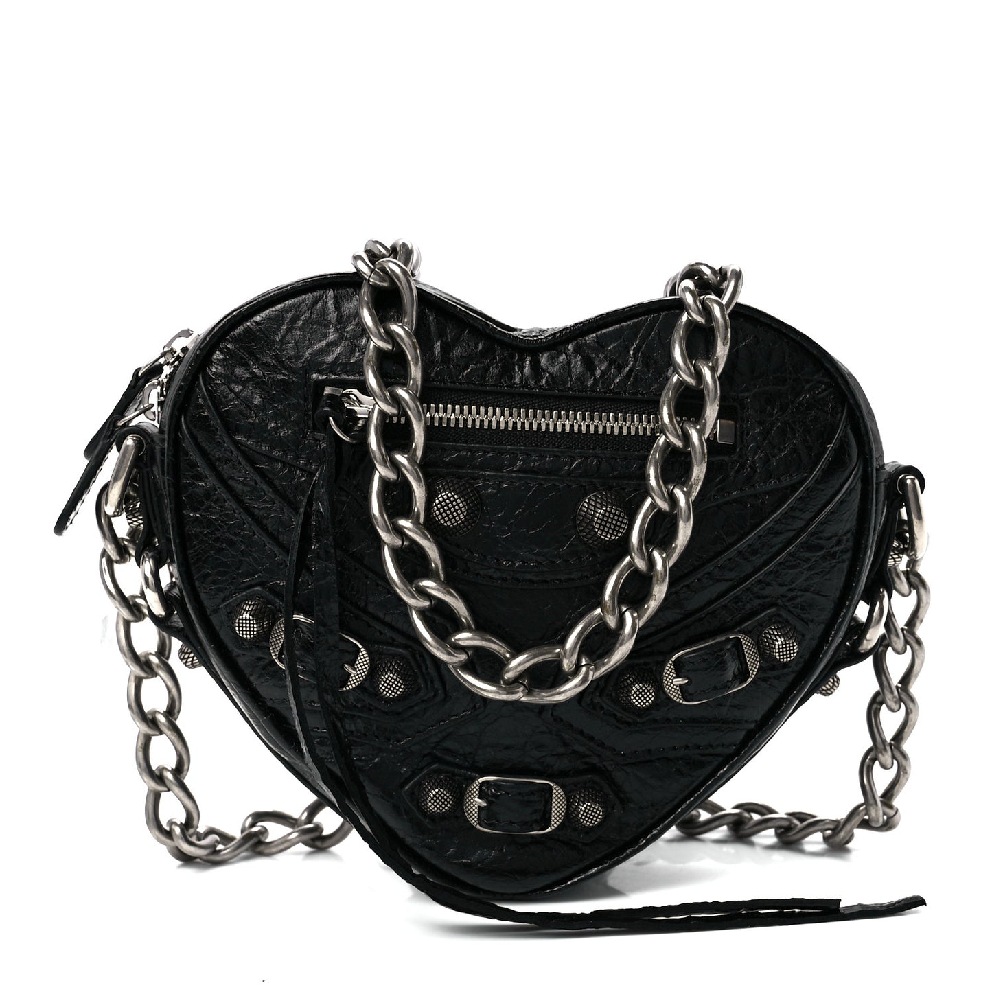 Agneau Arena Mini Le Cagole Heart Bag Black