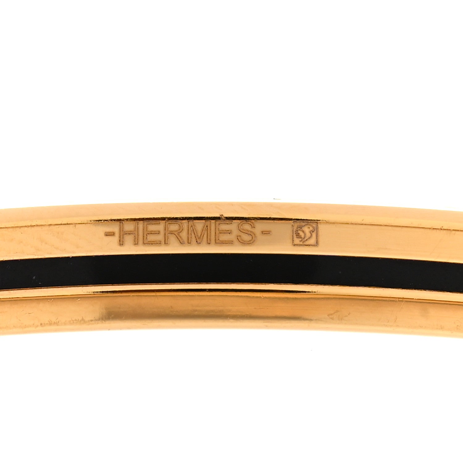 Hermes Enamel Printed Extra Narrow Bracelet 62 Creme 4 of 6