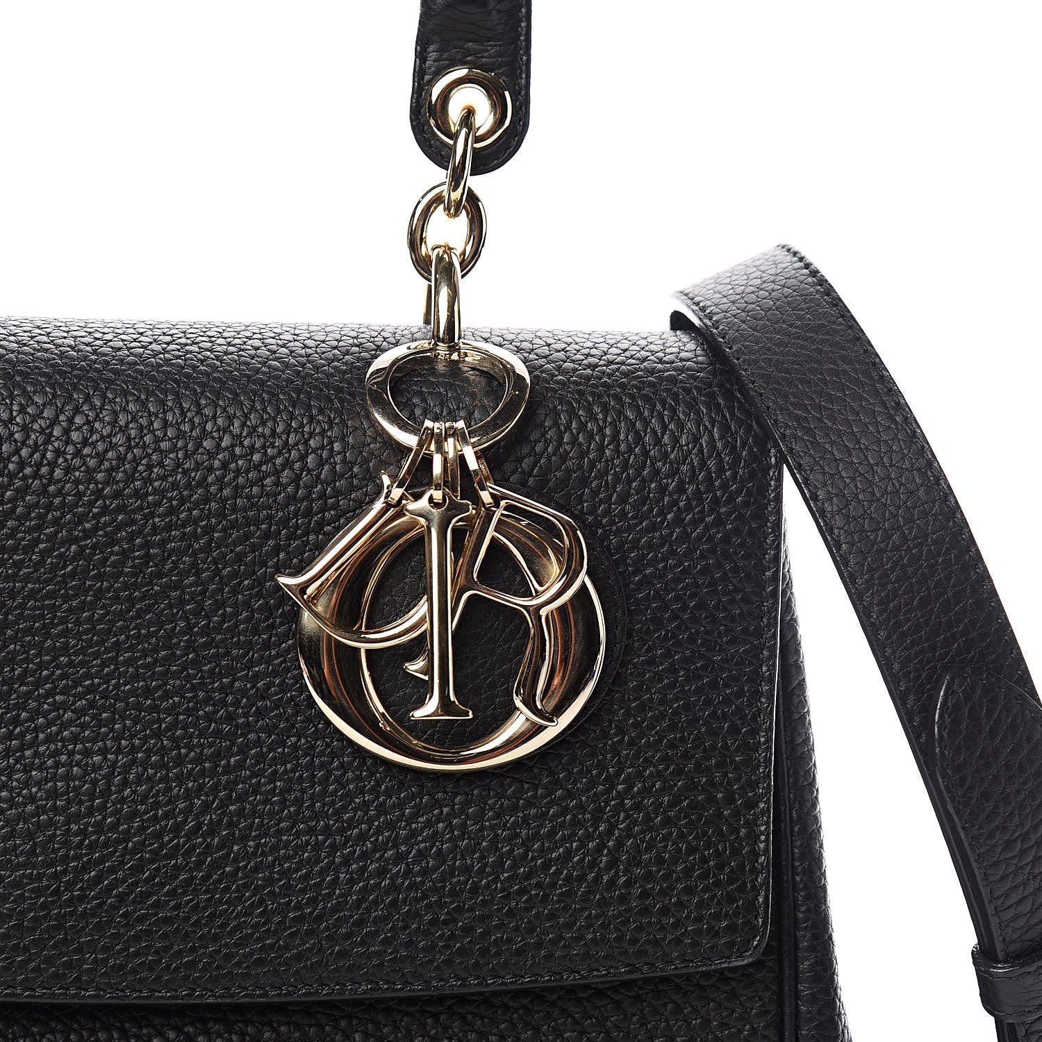 Christian Dior Bullcalf Small Be Dior Flap Black Fraise 9 of 9