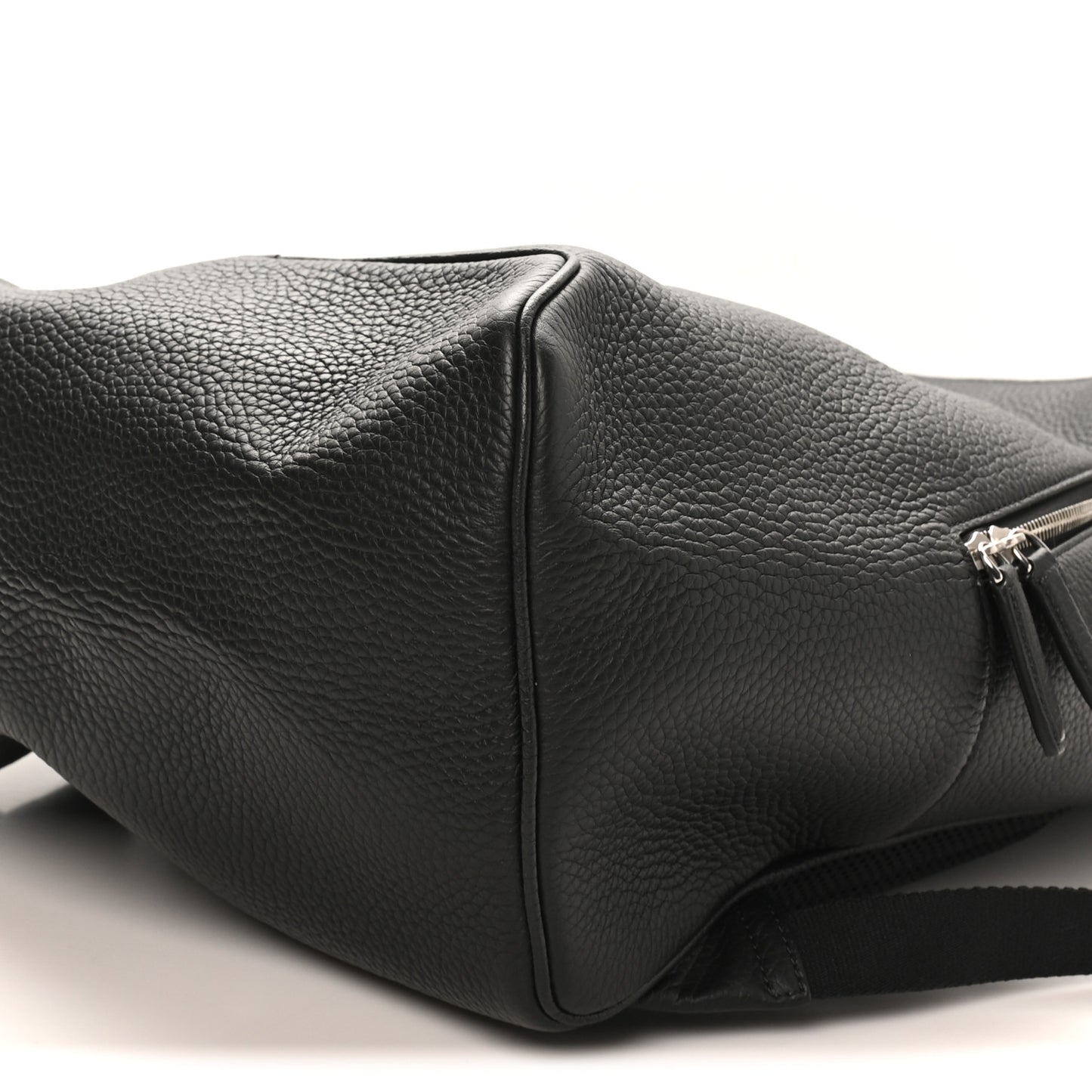 Heavy Grained Calfskin City Backpack Black