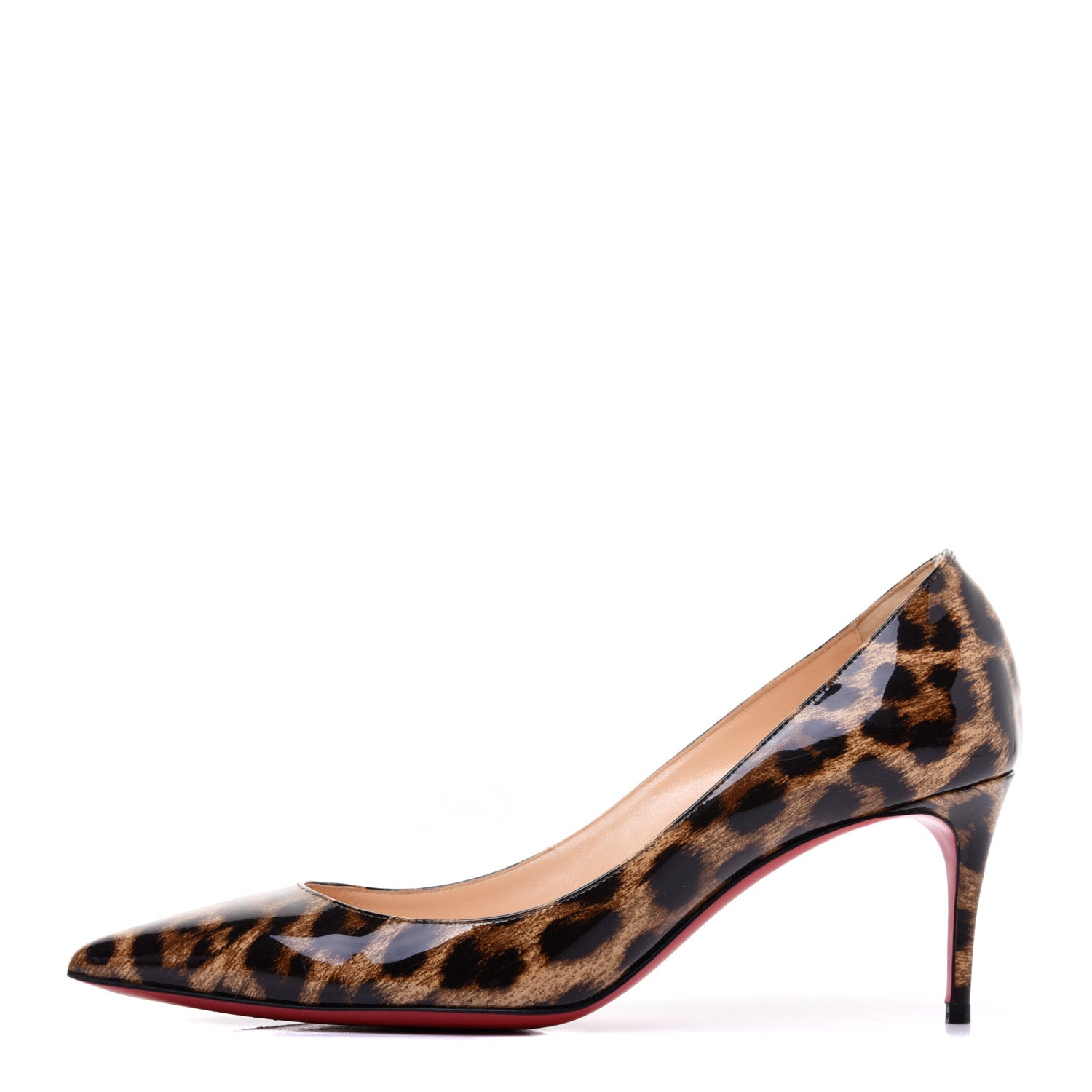 Christian Louboutin Patent Leopardino Decollete 70 Pumps 36.5 Brown 1 of 8