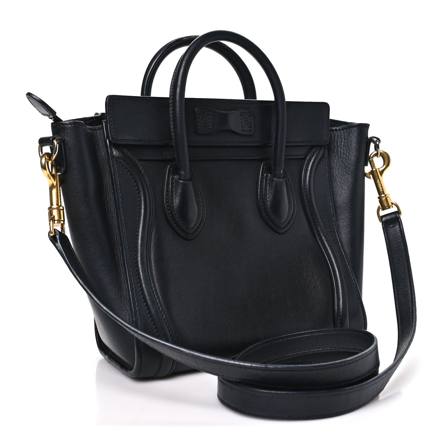 Celine Smooth Calfskin Nano Luggage Black 3 of 14