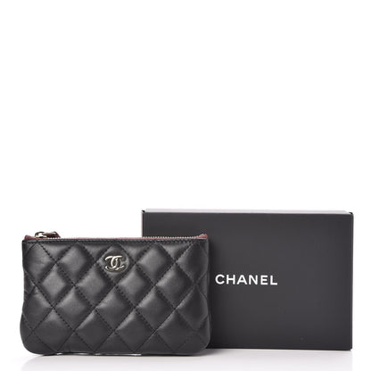 Chanel Lambskin Quilted Small Cosmetic Case Black 8 of 8