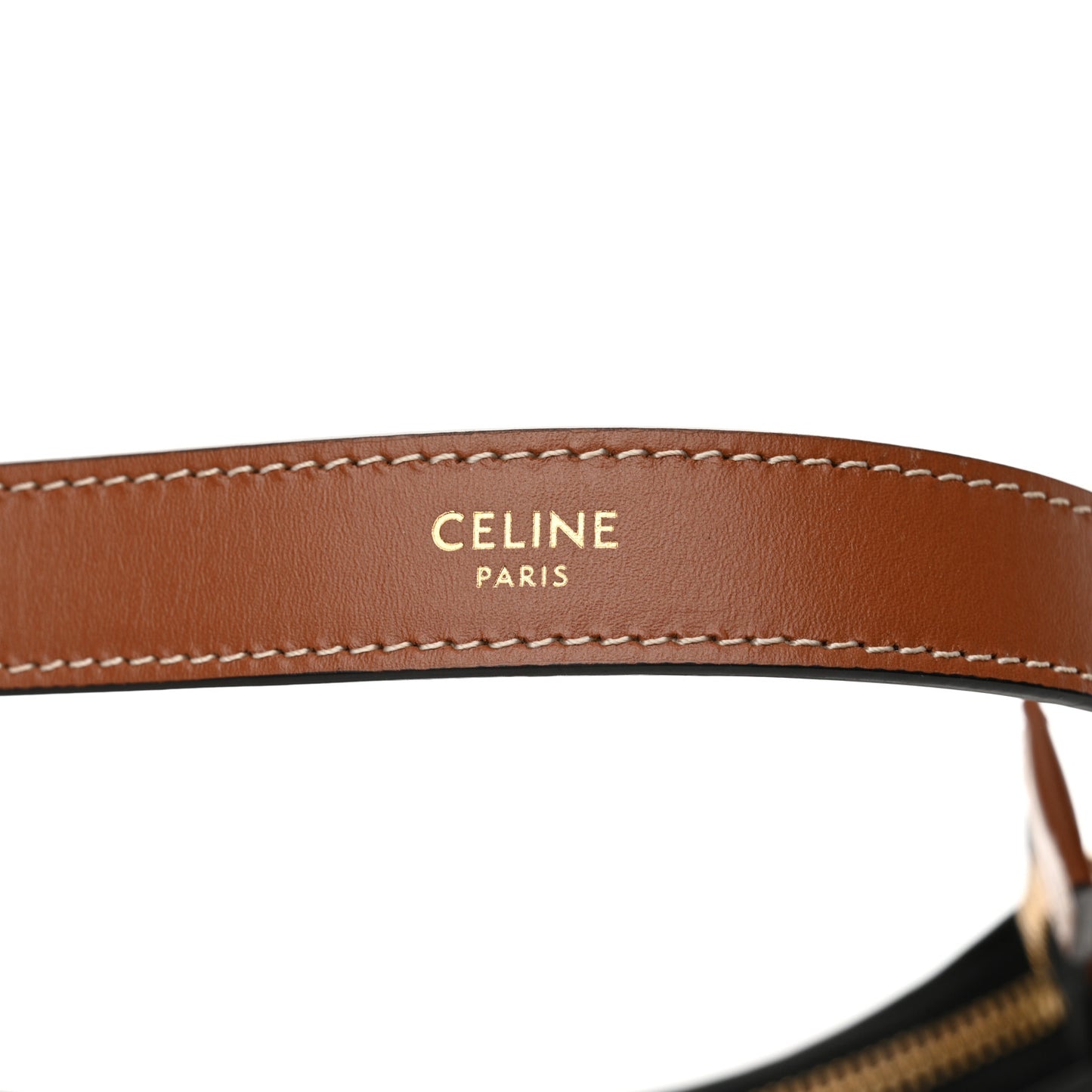 Triomphe Canvas Calfskin Ava Shoulder Bag Tan