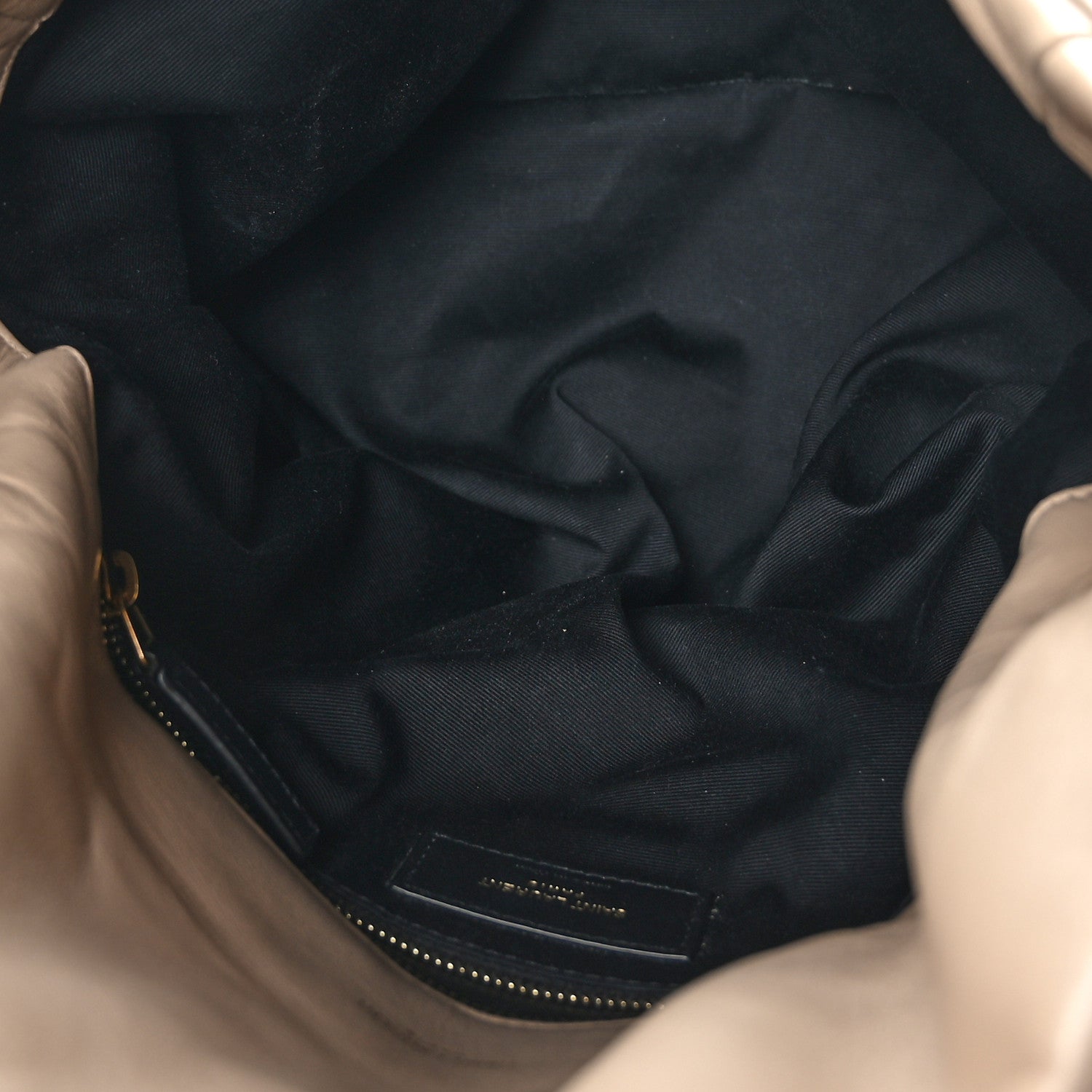 Saint Laurent Lambskin Quilted Medium Loulou Puffer Monogram Chain Satchel Dark Beige 7 of 9