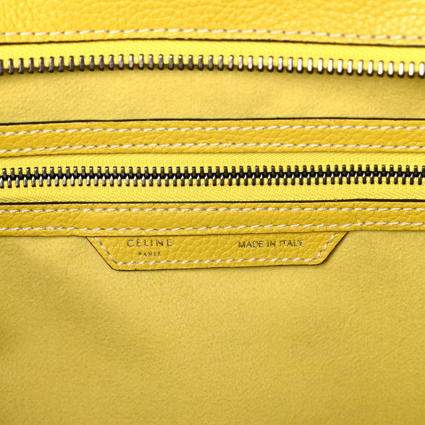 Drummed Calfskin Mini Luggage Citron