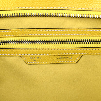 Celine Drummed Calfskin Mini Luggage Citron 6 of 13