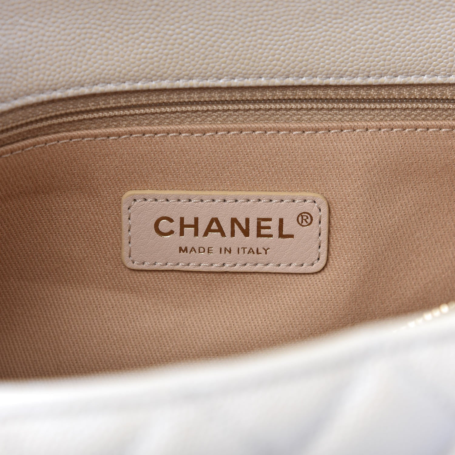 Chanel Iridescent Caviar Quilted Small Coco Handle Flap White 8 of 12