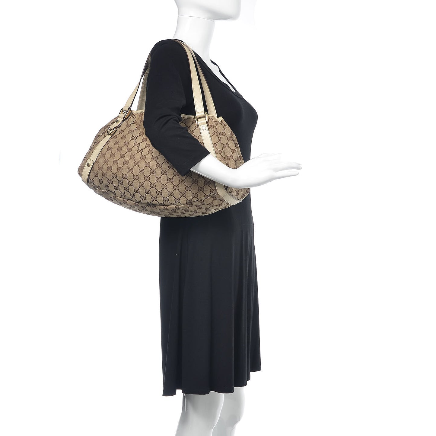 Monogram Medium Abbey Shoulder Bag Off White