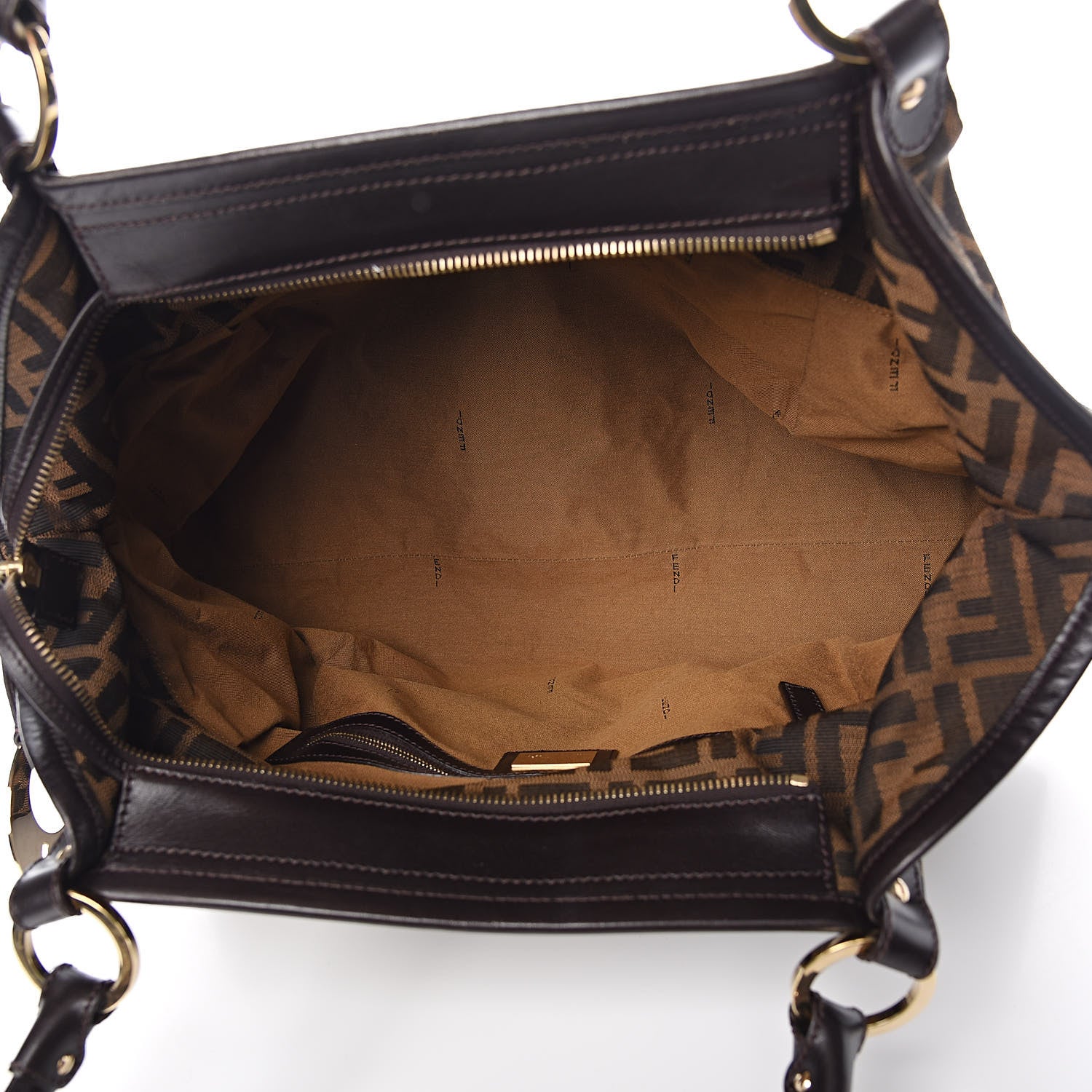Fendi Zucca Large Chef Shopper Tote Tobacco 5 of 9