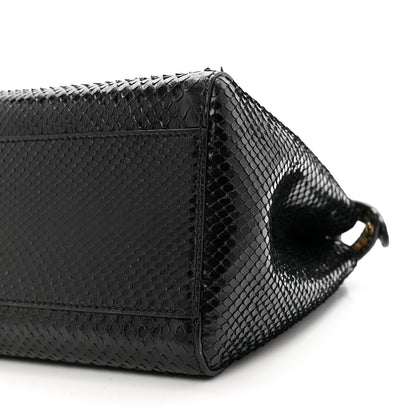 Fendi Snakeskin Nappa Mini Peekaboo Iconic Satchel Black 8 of 9