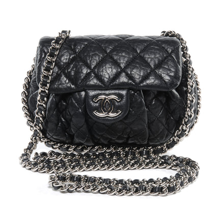 Chanel Washed Lambskin Mini Chain Around Messenger Black 1 of 7