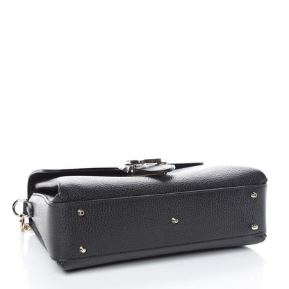 Gucci Dollar Calfskin Interlocking G Top Handle Shoulder Bag Black 4 of 8