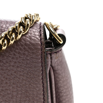 Gucci Metallic Pebbled Calfskin Small Soho Flap Crossbody Purple 13 of 13
