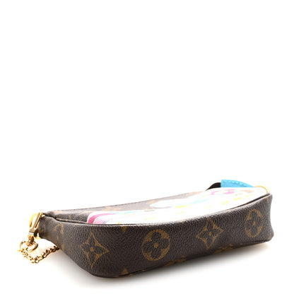 Louis Vuitton Monogram 2022 Christmas Animation Tokyo Mini Pochette Accessories Blue 4 of 8