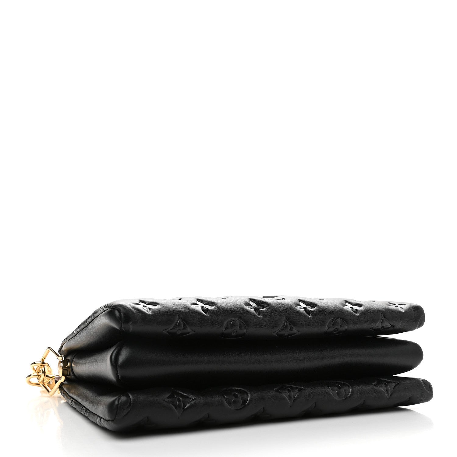 Louis Vuitton Lambskin Embossed Monogram Coussin PM Black 4 of 8