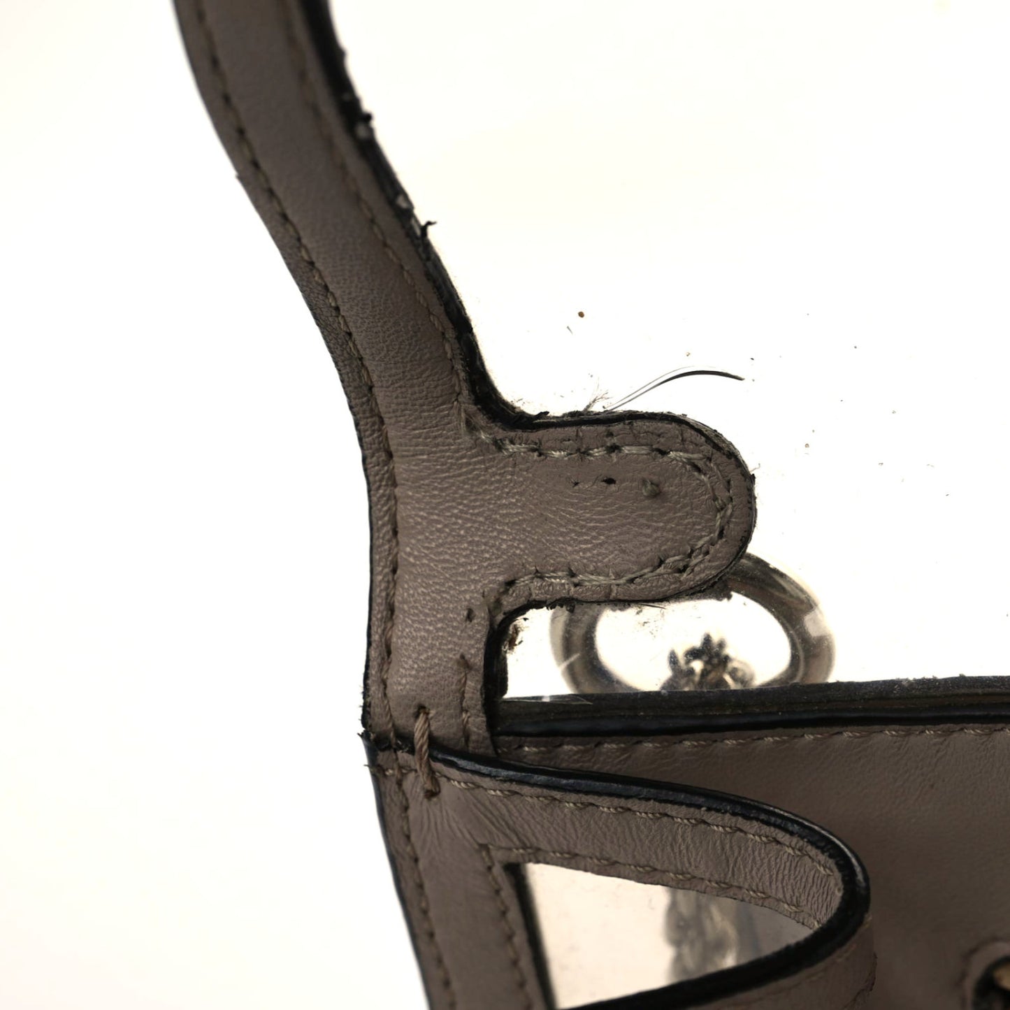 PVC Nappa Naked Medium Glam Lock Rockstud Flap Poudre