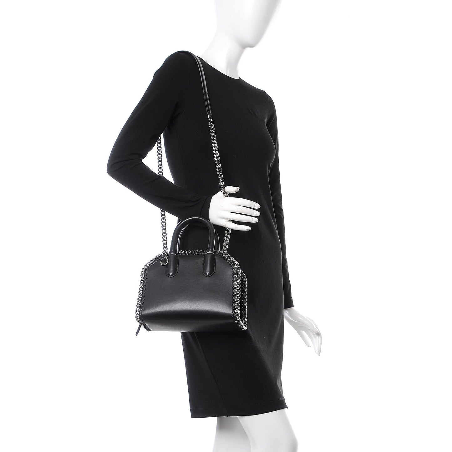 Eco Alter Nappa Mini Falabella Box Top Handle Bag Black